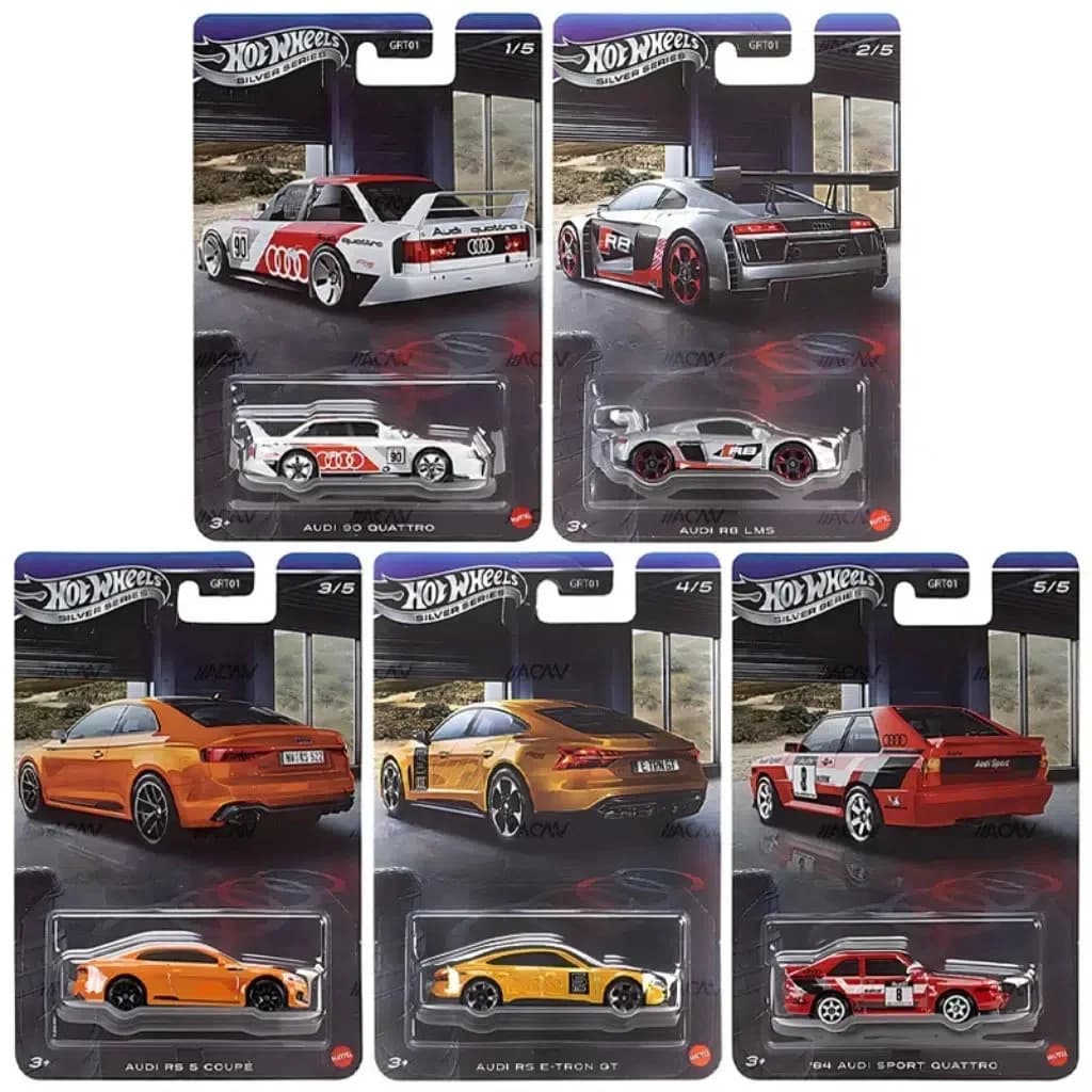 Hot Wheels Silver Series Audi 5er-Set